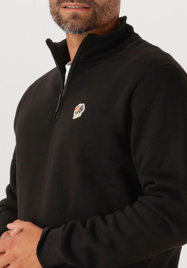 LES DEUX Heren Truien & Vesten Felipe Patch Half Zip Zwart - Foto 2