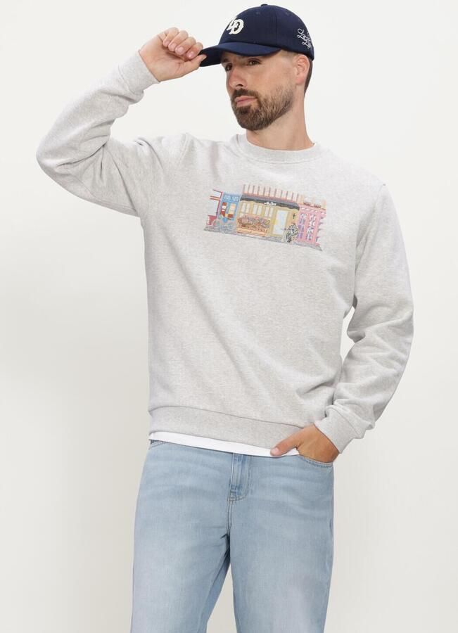 LES DEUX Heren Truien & Vesten Market Sweatshirt Lichtgrijs