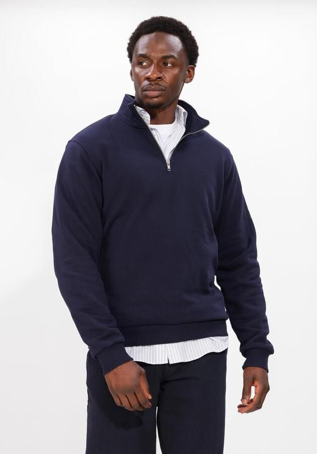 LES DEUX Heren Truien & Vesten Norregaard Tonal Half-zip Sweatshirt Donkerblauw - Foto 2