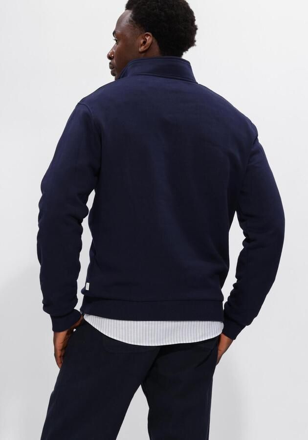 LES DEUX Heren Truien & Vesten Norregaard Tonal Half-zip Sweatshirt Donkerblauw - Foto 3