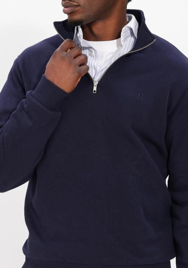 LES DEUX Heren Truien & Vesten Norregaard Tonal Half-zip Sweatshirt Donkerblauw - Foto 4