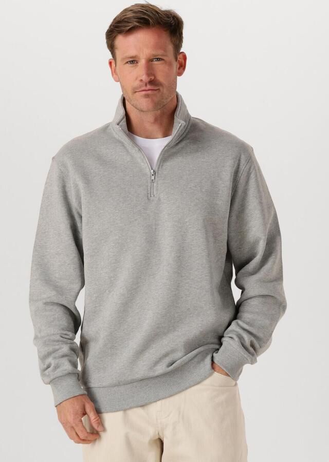 LES DEUX Heren Truien & Vesten Norregaard Tonal Half-zip Sweatshirt Lichtgrijs - Foto 4