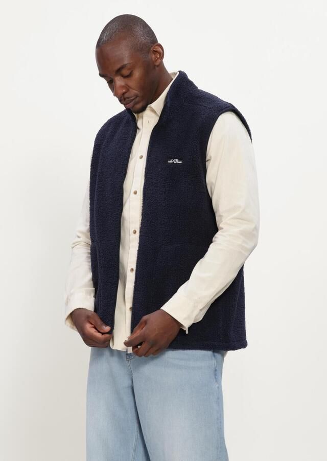 LES DEUX Heren Truien & Vesten Patch Teddy Vest Donkerblauw