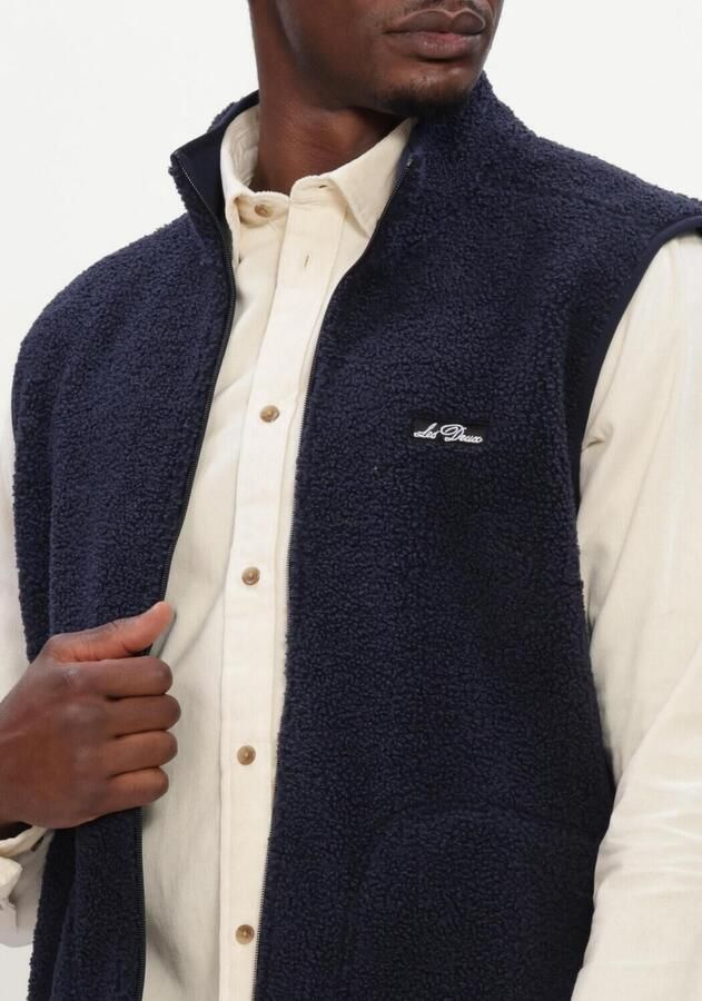 LES DEUX Heren Truien & Vesten Patch Teddy Vest Donkerblauw - Foto 2