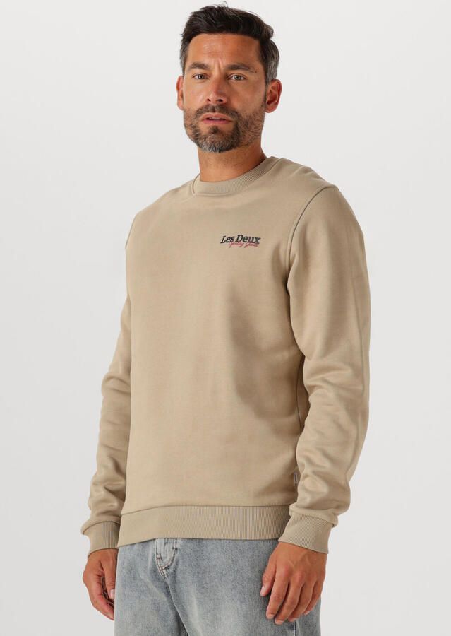 LES DEUX Heren Truien & Vesten Racing Sweatshirt Beige - Foto 4