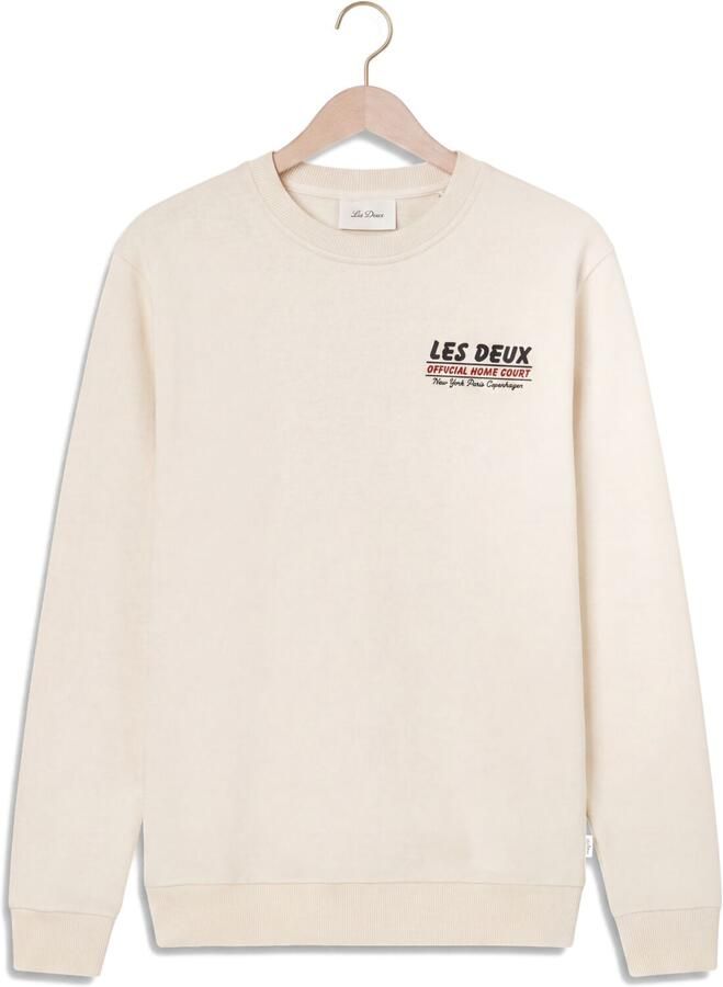 LES DEUX Heren Truien & Vesten Record Sweatshirt Ecru - Foto 2