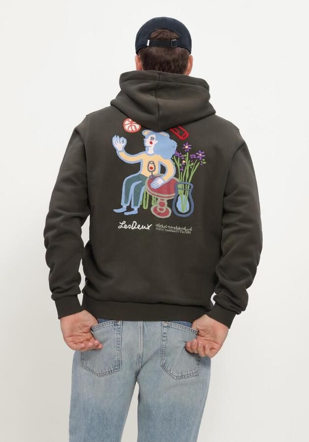 LES DEUX Heren Truien & Vesten Rural Hoodie Donkergroen