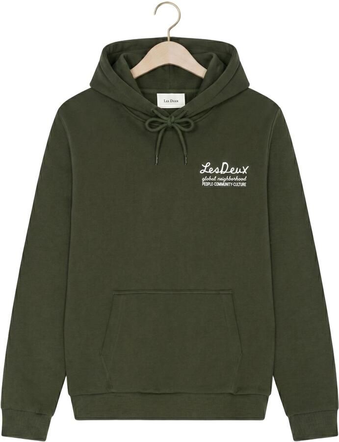 LES DEUX Heren Truien & Vesten Rural Hoodie Donkergroen - Foto 2