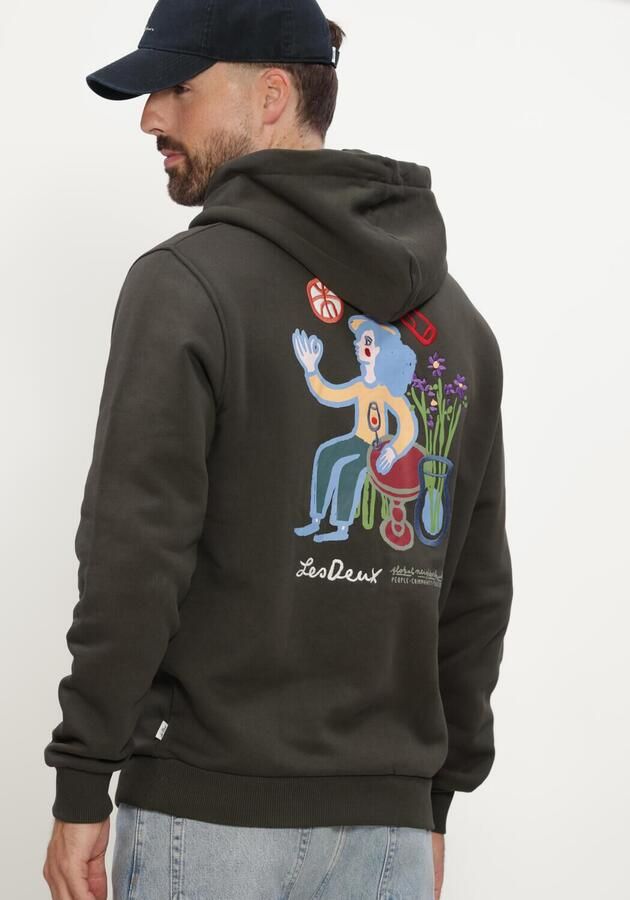 LES DEUX Heren Truien & Vesten Rural Hoodie Donkergroen - Foto 4