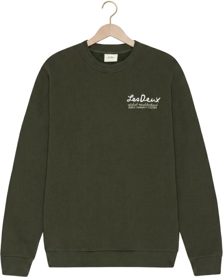 LES DEUX Heren Truien & Vesten Rural Sweatshirt Khaki - Foto 2