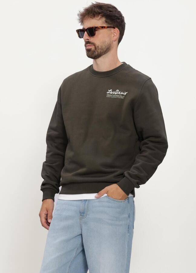 LES DEUX Heren Truien & Vesten Rural Sweatshirt Khaki - Foto 3