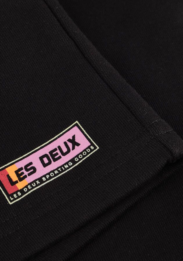 LES DEUX Jongens Broeken Sport Logo Sweatshorts Zwart