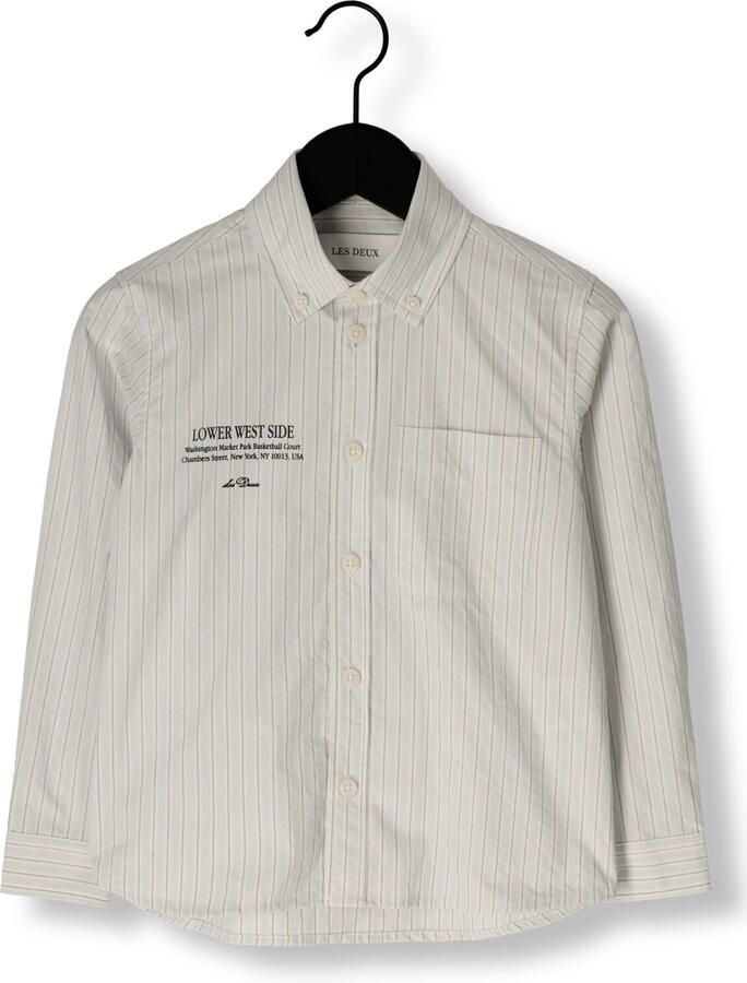 LES DEUX Jongens Overhemden Kent Print Stripe Poplin Shirt Kids Lichtblauw - Foto 3