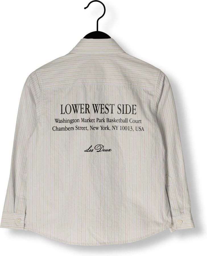 LES DEUX Jongens Overhemden Kent Print Stripe Poplin Shirt Kids Lichtblauw