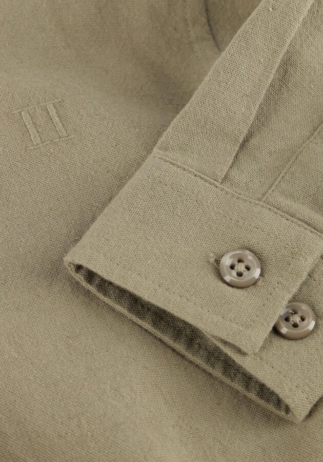 LES DEUX Jongens Overhemden Konrad Cotton Linen Shirt Kids Khaki