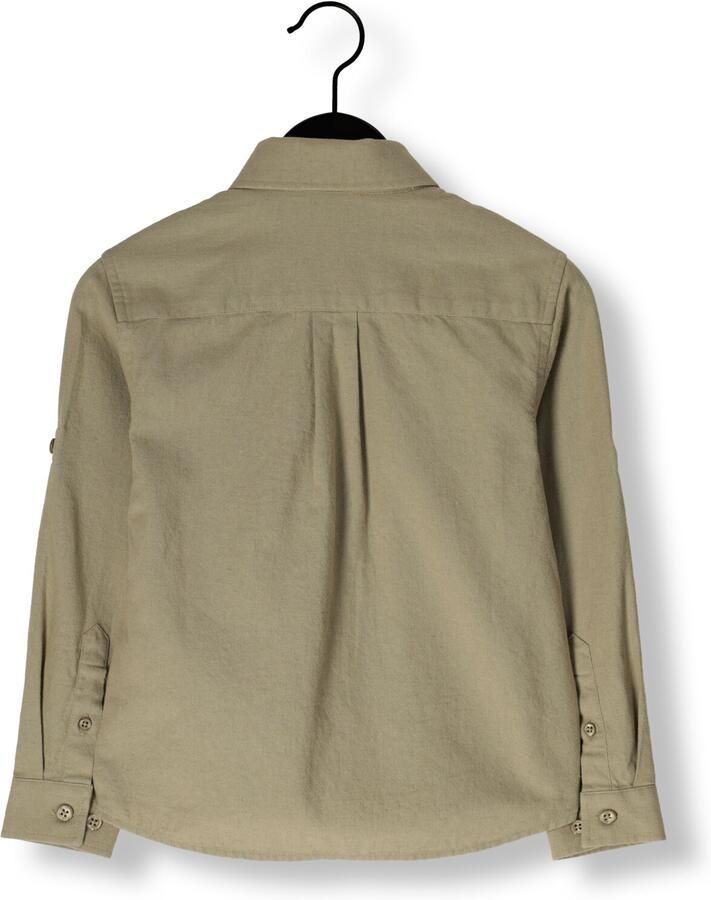 LES DEUX Jongens Overhemden Konrad Cotton Linen Shirt Kids Khaki - Foto 2