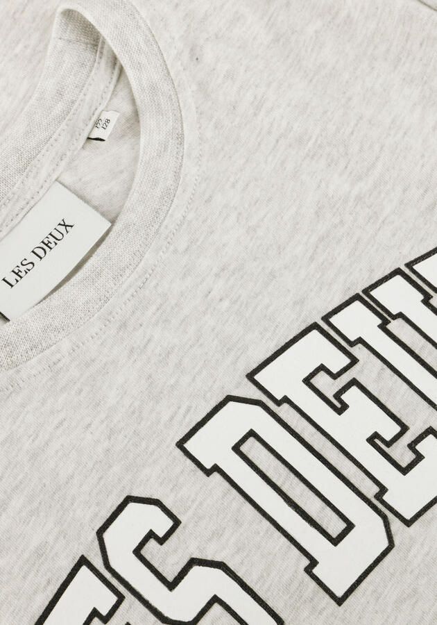 LES DEUX Jongens Polo's & T-shirts Aidan T-shirt Kids Lichtgrijs