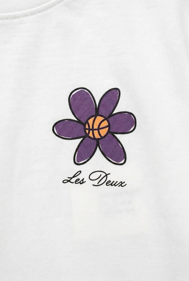 LES DEUX Jongens Polo's & T-shirts Flower T-shirt Wit - Foto 3