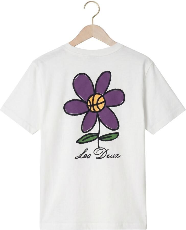LES DEUX Jongens Polo's & T-shirts Flower T-shirt Wit - Foto 2