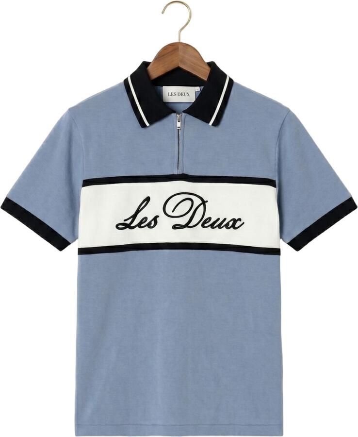 LES DEUX Jongens Polo's & T-shirts Jacquard Football Jersey Lichtblauw