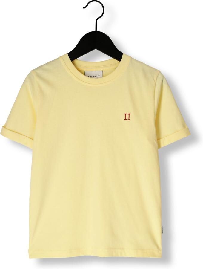 LES DEUX Jongens Polo's & T-shirts Norregaard Contrast T-shirt Geel