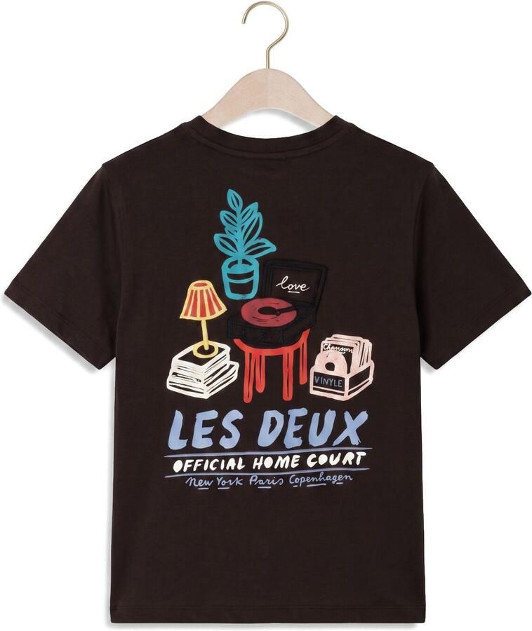 LES DEUX Jongens Polo's & T-shirts Record T-shirt Bruin - Foto 2