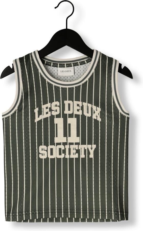 LES DEUX Jongens Polo's & T-shirts Silas Mesh Tanktop Kids Donkergroen - Foto 2