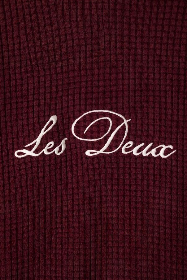 LES DEUX Jongens Polo's & T-shirts Waffle Ls Football Jersey Bordeaux - Foto 2