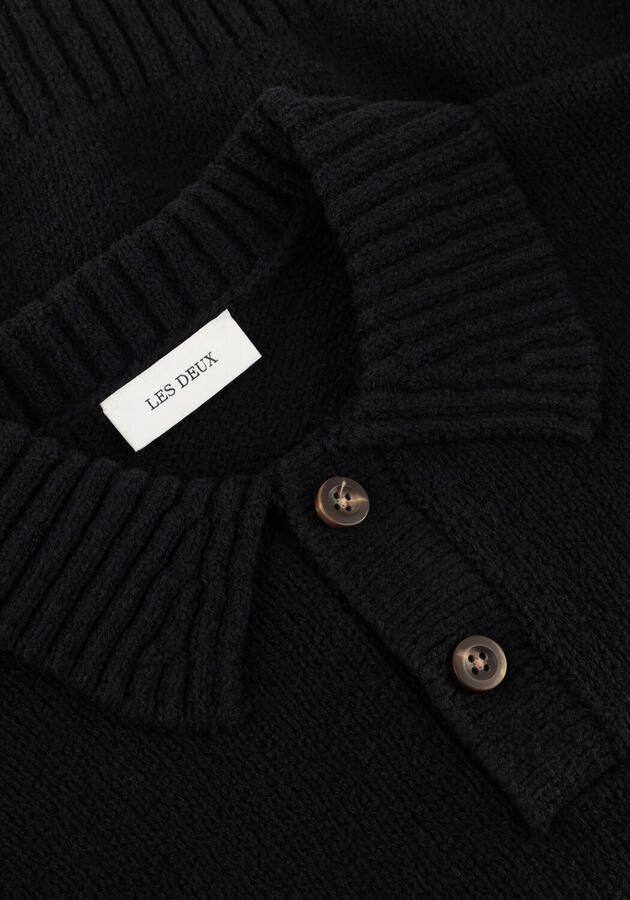 LES DEUX Jongens Truien & Vesten Brad Rugby Polo Knit Kids Zwart - Foto 2