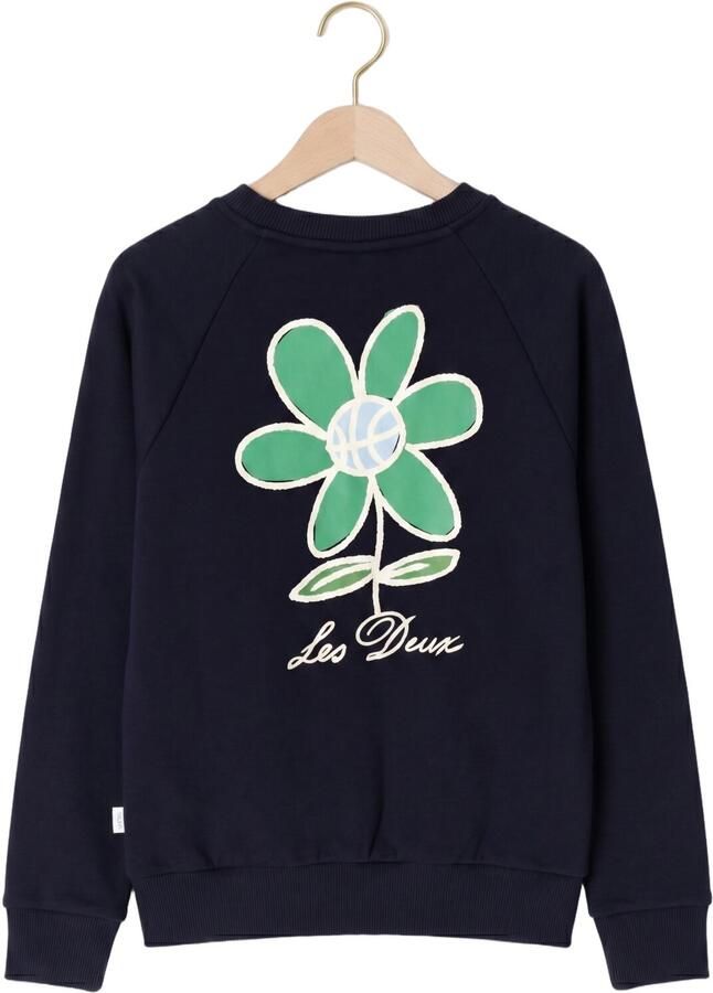 LES DEUX Jongens Truien & Vesten Flower Sweatshirt Donkerblauw - Foto 2
