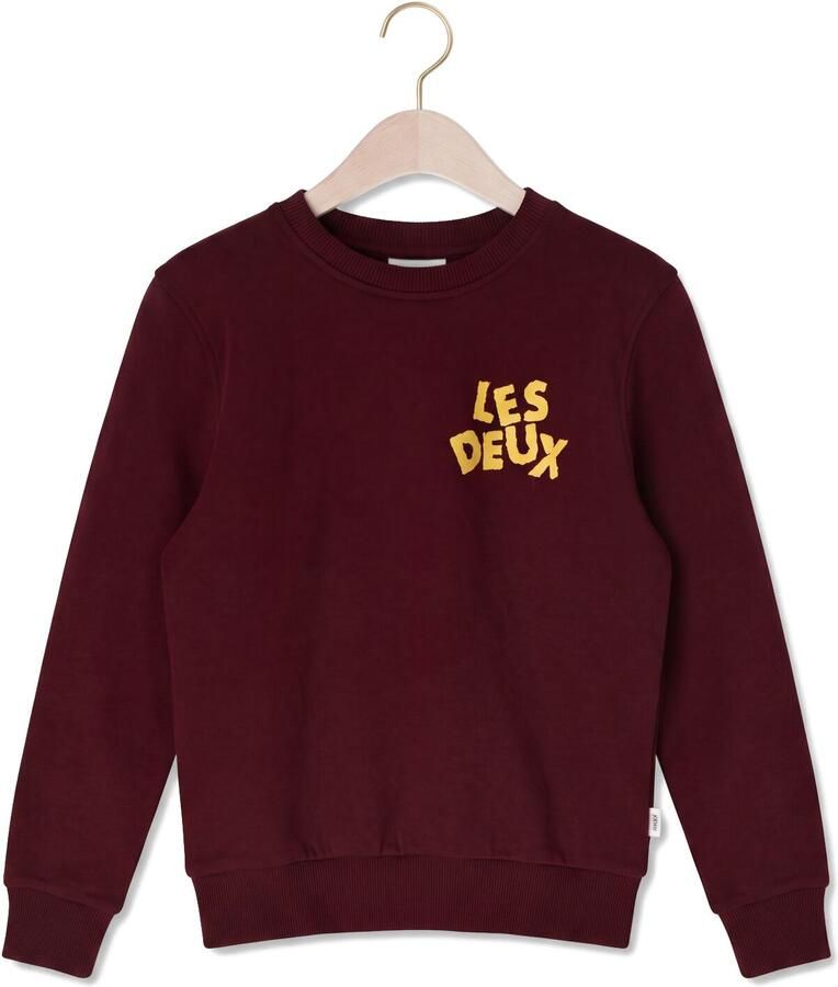 LES DEUX Jongens Truien & Vesten Logo Sweatshirt Bordeaux