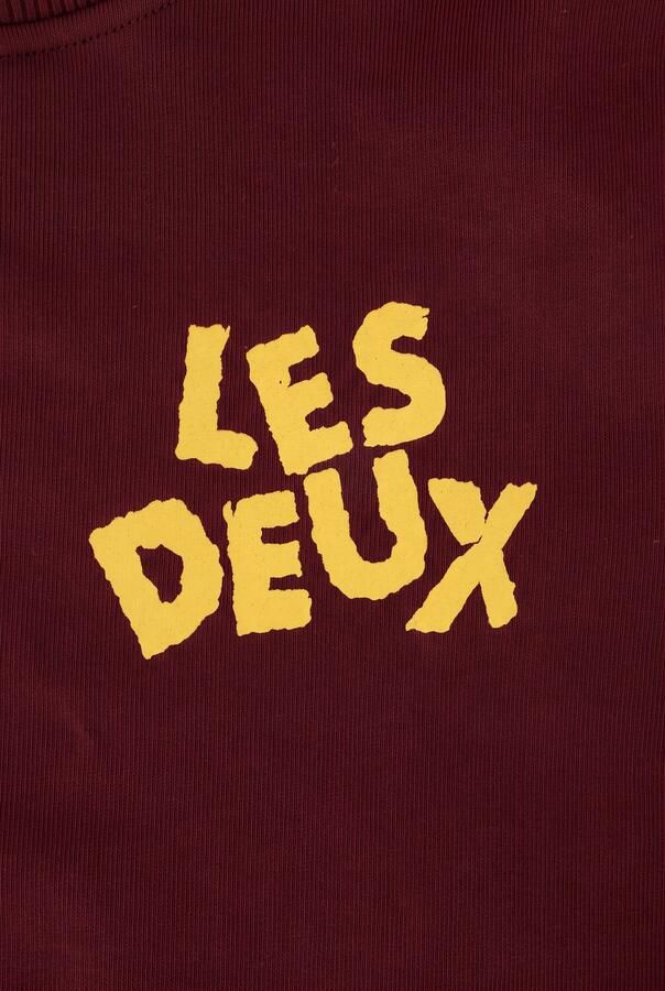 LES DEUX Jongens Truien & Vesten Logo Sweatshirt Bordeaux - Foto 2