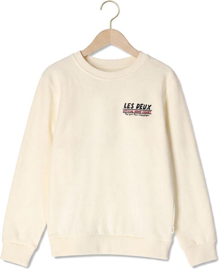 LES DEUX Jongens Truien & Vesten Record Sweatshirt Creme