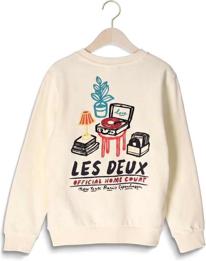 LES DEUX Jongens Truien & Vesten Record Sweatshirt Creme - Foto 2