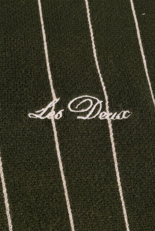 LES DEUX Jongens Truien & Vesten Signature Knitted Ls Polo Donkergroen