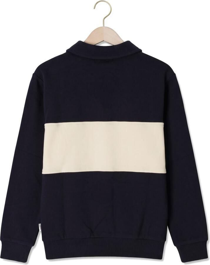 LES DEUX Jongens Truien & Vesten Zipper Rugby Sweatshirt Donkerblauw - Foto 2