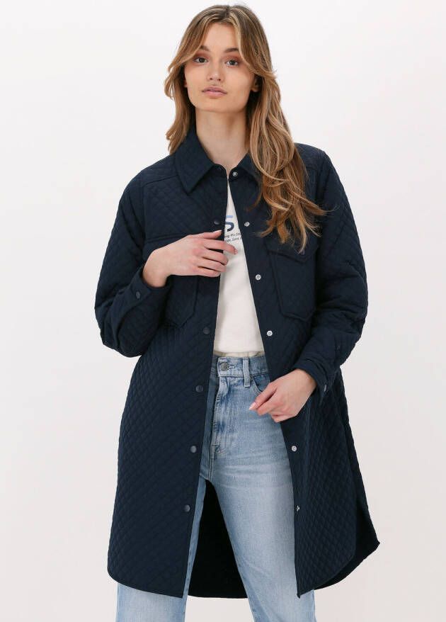 Levete Room Donkerblauwe Gewatteerde Jas Magnolia 1 Jacket