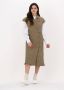 LEVETE ROOM Dames Blazers Marilyn 8 Waistcoat Khaki - Thumbnail 1