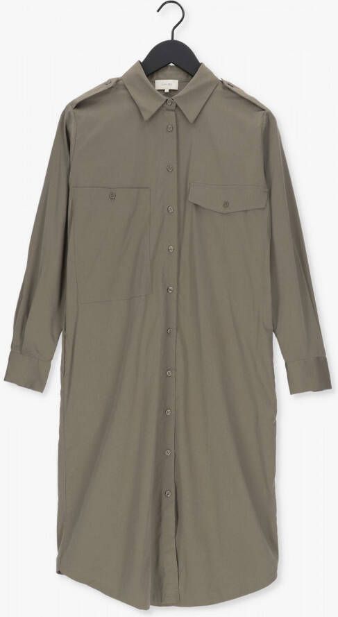 LEVETE ROOM Dames Jurken Isla Solid 44 Dress Khaki