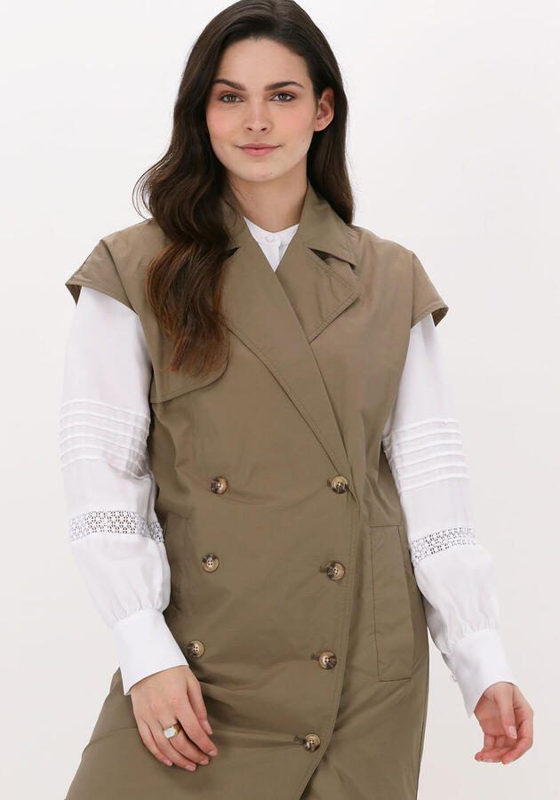 LEVETE ROOM Dames Blazers Marilyn 8 Waistcoat Khaki - Foto 3