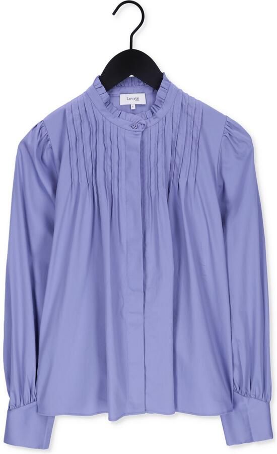 LEVETE ROOM Dames Blouses Lr-isla Solid 62 Shirt Blauw - Foto 4