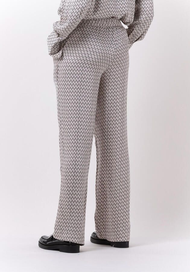 Levete Room Beige Wide Leg Broek LR-Vida 2 Multicolor Dames