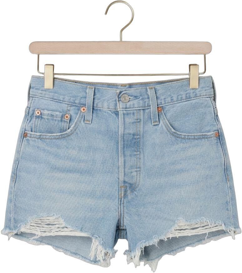 Levi's Blauwe effen dames shorts met ritssluiting en knoopsluiting Blue Dames - Foto 2