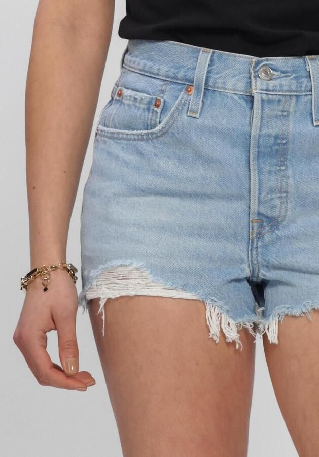Levi's Blauwe effen dames shorts met ritssluiting en knoopsluiting Blue Dames - Foto 4
