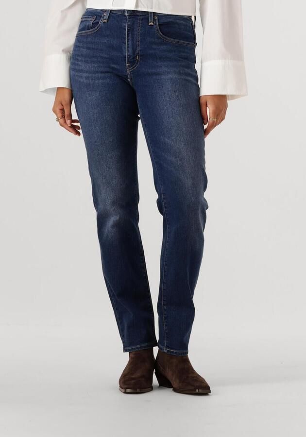 LEVI'S Dames Jeans 724 High Rise Straight Chelsea Carbon Glow Donkerblauw - Foto 4