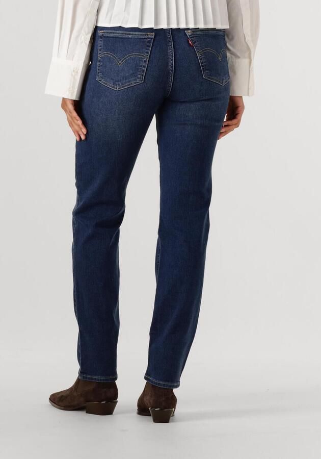 LEVI'S Dames Jeans 724 High Rise Straight Chelsea Carbon Glow Donkerblauw
