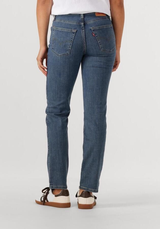 LEVI'S Dames Jeans 724 High Rise Straight Way Back Blauw