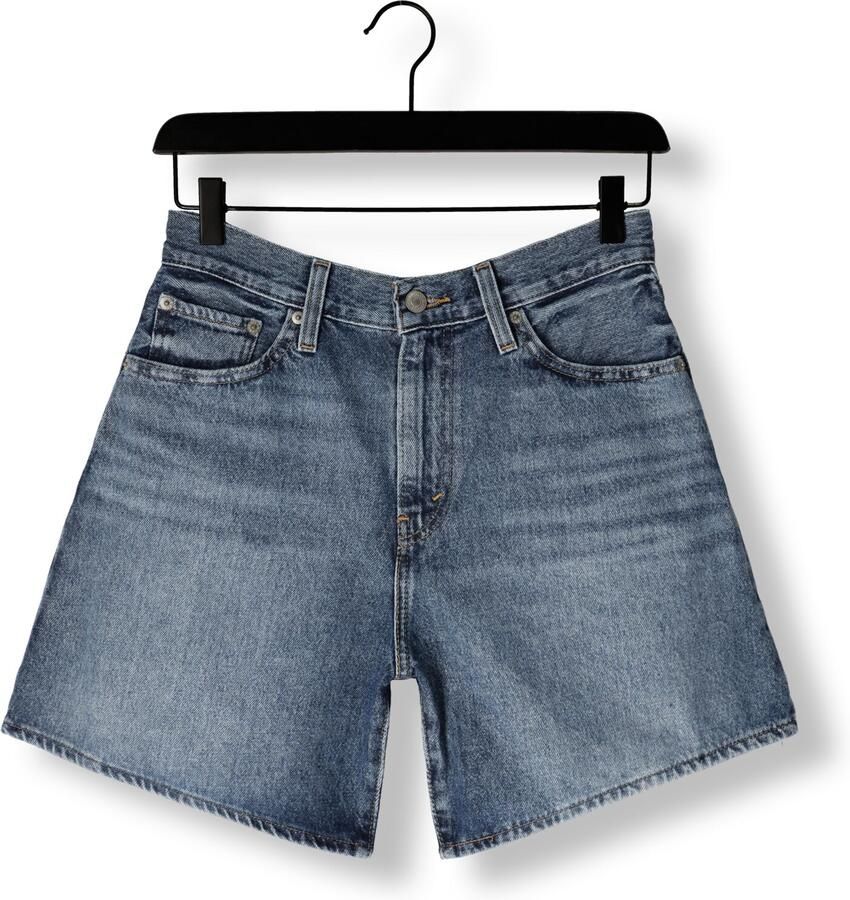 LEVI'S Dames Jeans High Baggy Short Worn Memory Short Blauw