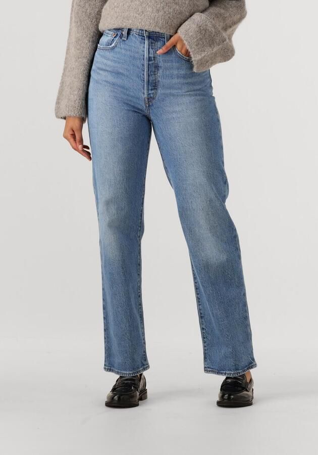 Levi's high waist straight leg jeans Ribcage medium blue denim - Foto 4