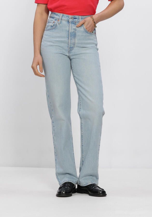 Levi's high waist straight leg jeans Ribcage light blue denim